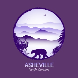 Asheville Blue Ridge Mountains - PURPLE 01 T-Shirt