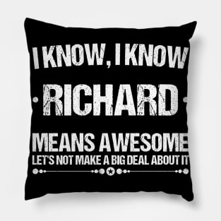 Best Richard Ever, Awesome Richard Name Personalized Birthday Gift Pillow