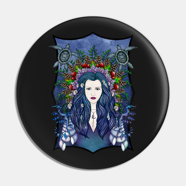 Amphitrite goddess of the sea full color Pin by stickypixie