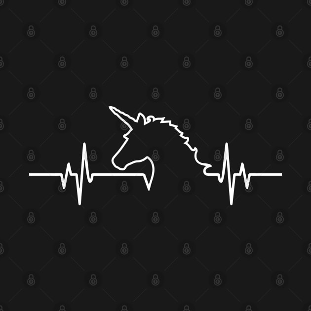 Unicorn Heartbeat - Funny Unicorn Lovers Gift by clickbong12