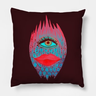 Dancing fire face Pillow