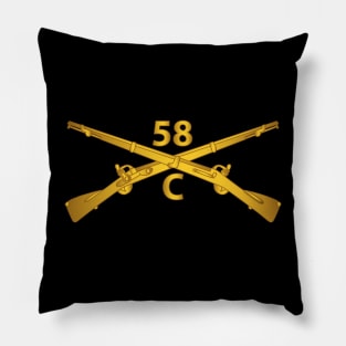 Charlie Company - 58th Infantry Regiment - Infantry Br wo Txt X 300 Pillow