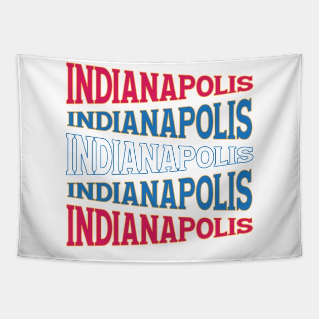 TEXT ART INDIANAPOLIS Tapestry by LAVA-ROMA-NOVA