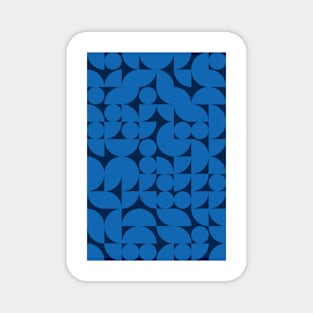 Men Bluish Geometric Pattern - Shapes #1 Magnet