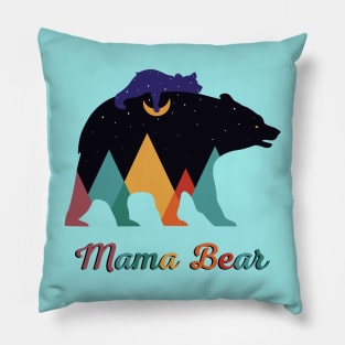 Mama Bear Abstract Geometry Design Pillow