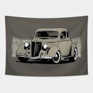 Green 36 Ford 5 Window Coupe Tapestry