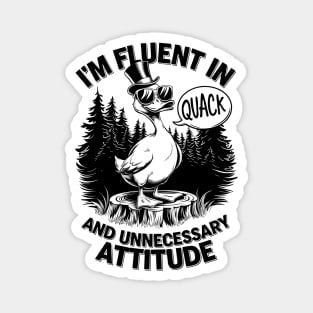 Duck Attitude: Quack & Sass Magnet