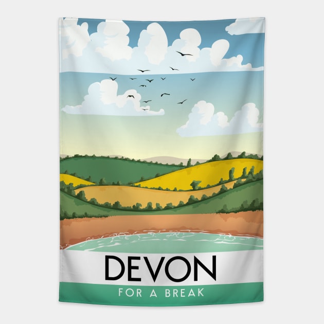 Devon for a Break. Tapestry by nickemporium1