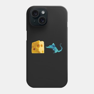 Cheese and origami mouse Phone Case