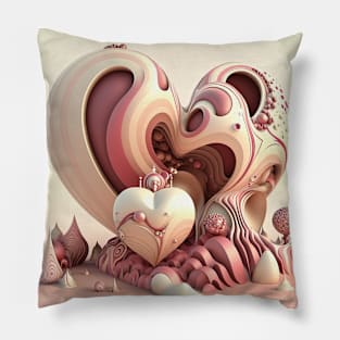 Valentines Day Heart AI Image Pillow