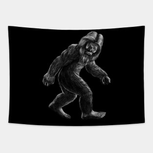 Funny Bigfoot Realistic Tapestry