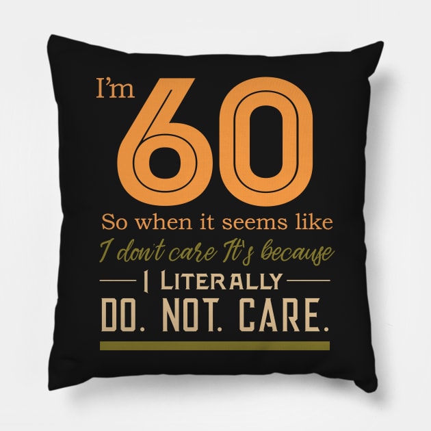 60th Birthday Awesome Celebration Pillow by GDLife