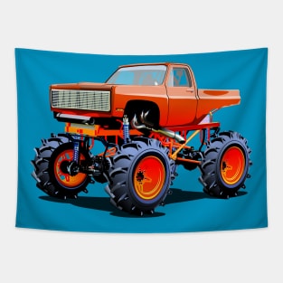 Cartoon monster truck Tapestry