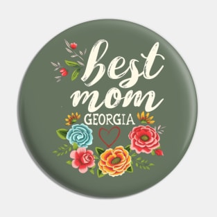 Best Mom From GEORGIA, mothers day USA, presents gifts Pin