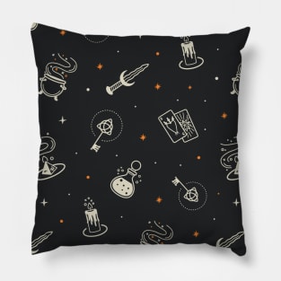 Mystic Halloween Pattern Pillow