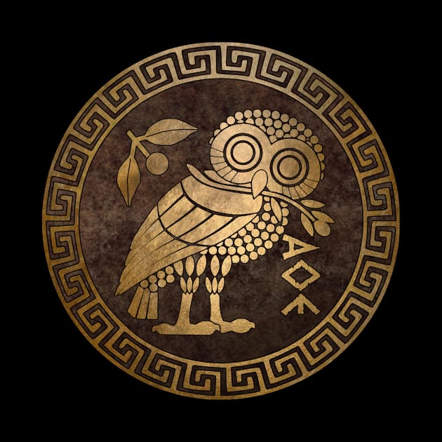 Athens Ancient Greece Athenian Owl Symbol of Goddess Athena by AgemaApparel