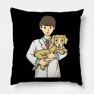 Dog With Vet Veterinarian Dogs Pillow