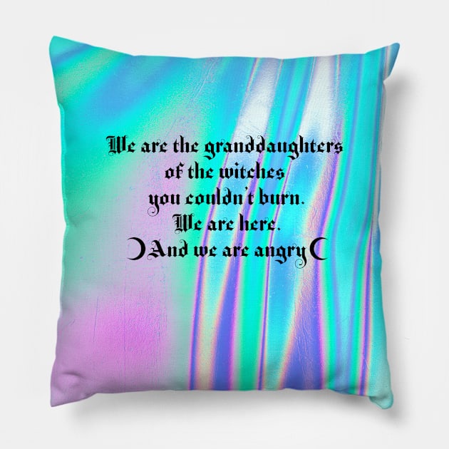 We are the granddaughters of the witches you couldn't burn 3.0 Pillow by Blacklinesw9