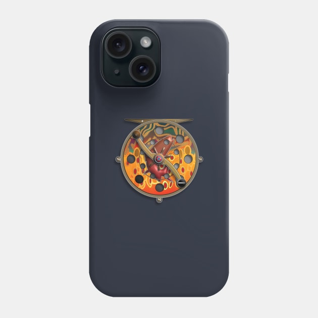 Brook Trout Reel Chrome Phone Case by MikaelJenei