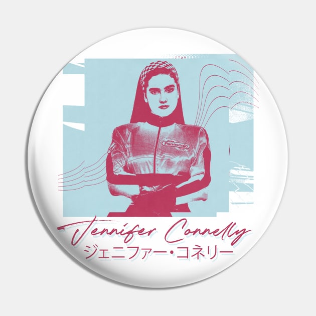 Jennifer Connelly  • • Retro Aesthetic Design Pin by unknown_pleasures