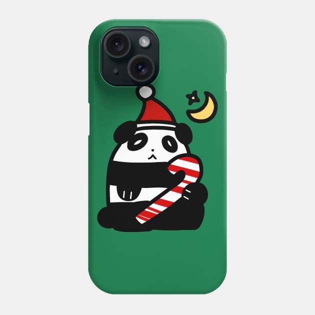 Christmas Candy Cane Panda Phone Case by saradaboru