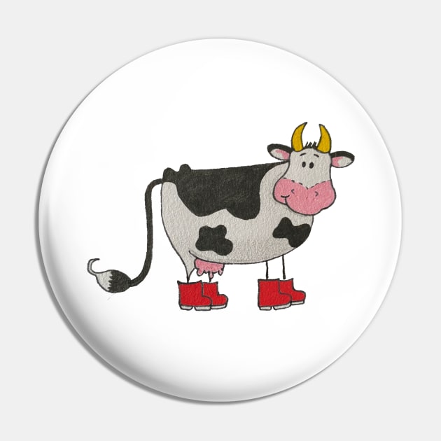 Cartoon cow in red wellie boots Pin by DaretoDream