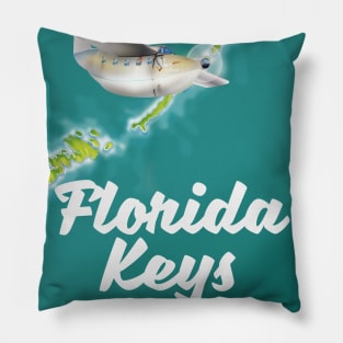 Florida Keys Travel poster Pillow