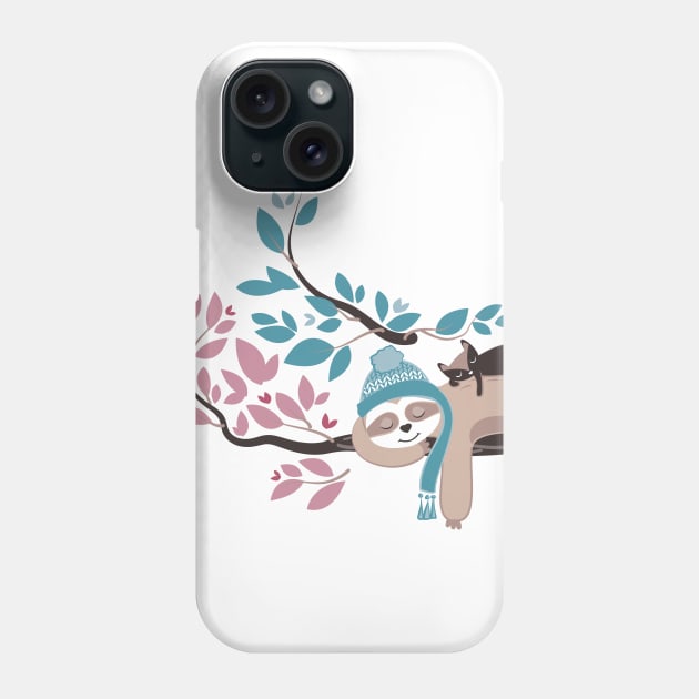 Hygge sloth Phone Case by SelmaCardoso