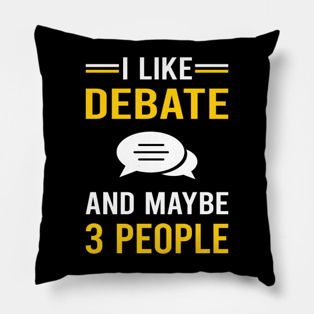 3 People Debate Pillow by Good Day