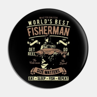 World's Best Fisherman Pin
