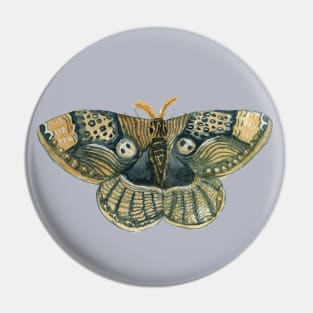Watercolor Brahmin Moth Pin