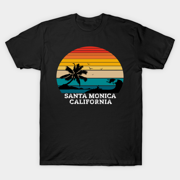 Santa Monica California Beaches - Santa Monica - T-Shirt | TeePublic