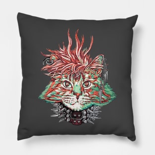 Fluffy Punk Cat Pillow