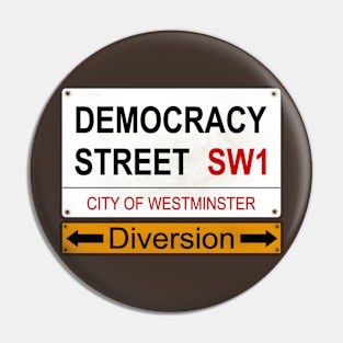 Diverted Democracy Pin