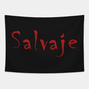 Salvaje in red Tapestry