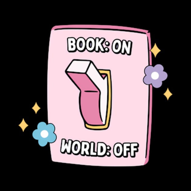 bookish pink light switch - book on, world off by Good Stafe