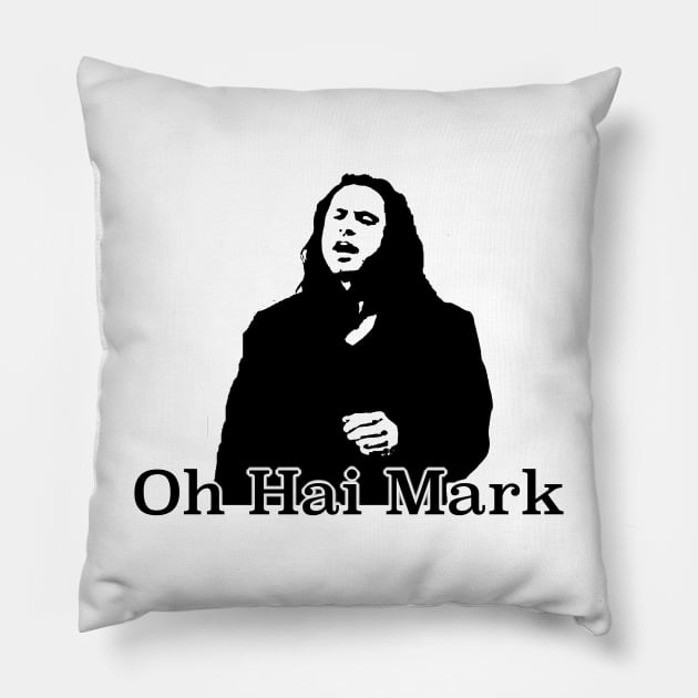 Oh Hai Mark Pillow by James Mclean