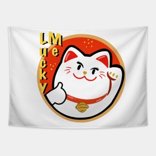 Lucky Cat Symbol Tapestry