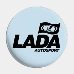 Lada Autosport with flag logo (black) Pin