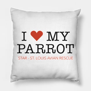 I Heart My Parrot Pillow