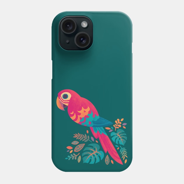 Scarlet Macaw Phone Case by Waynem