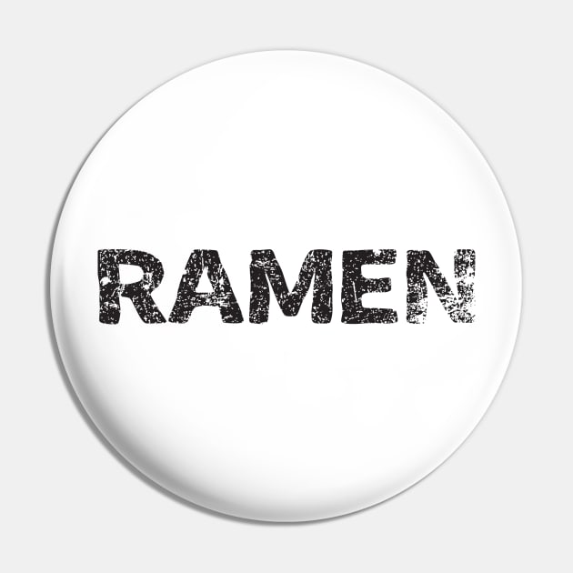 Japanese Noodle Soup (Ramen) japanese english - black Pin by PsychicCat