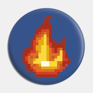 Pixel art - Flame blue version Pin