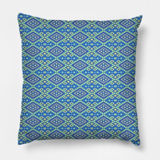 Blue geometric pattern Pillow