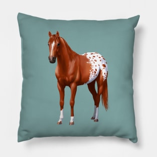 Chestnut Sorrel Quarter Horse Appaloosa Stallion Pillow