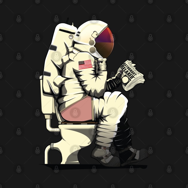 Astronaut on the Toilet by InTheWashroom