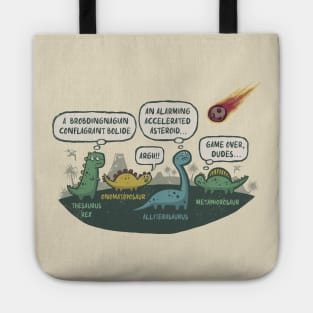 Last Meeting of the Dinosaur Literary Club Tote