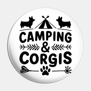 Camping and Corgis Pin