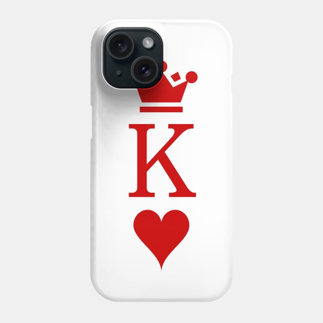Classy Valentine's Day King Of Hearts Classic Playing Card Style Phone Case by InkPxel