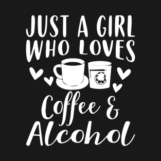 Coffee And Alcohol Apparel - Funny Coffee Lover Design T-Shirt